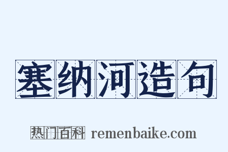 塞纳河造句是什么意思的图片